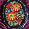 Acrylic wooden plate 8" x 10" Flowers and Berries166